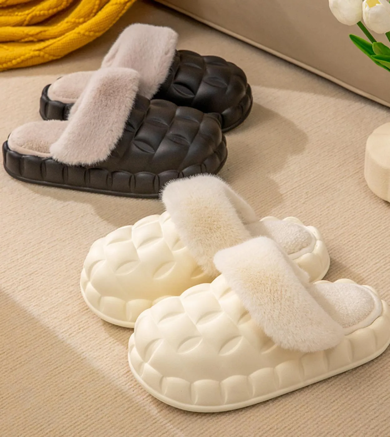 2022 nuove pantofole pantofole da casa da donna pantofole calde scarpe da casa in pelliccia invernale da donna pantofole da donn