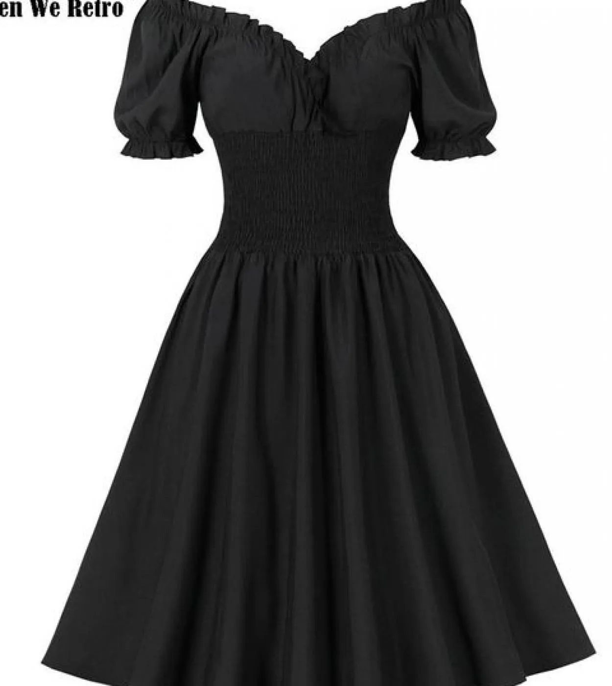 Abiti da festa in costume con scollo a barchetta con maniche a petalo invernale da donna Abito casual a vita alta con altalena v