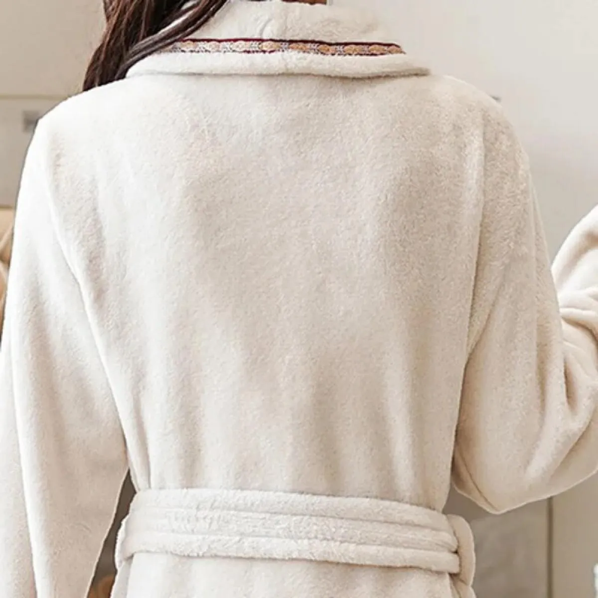 Accappatoio in flanella invernale in pile da donna addensare caldo dolce vestaglia Sleepshirt Quick Dry Sleepwear Morining Night