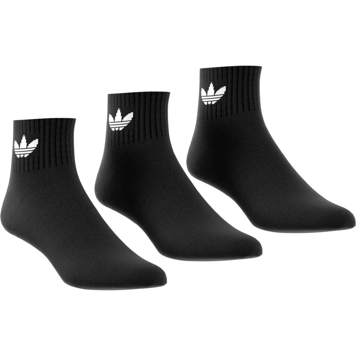 Adidas Calze Mid Ankle 3 Paia Nero Bianco