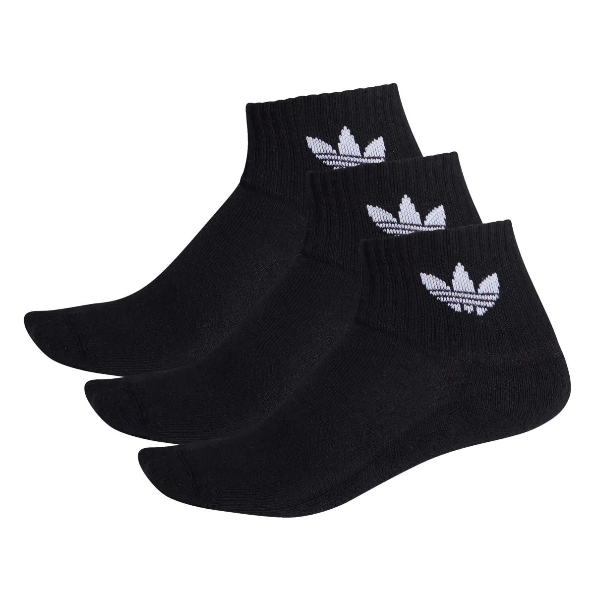 Adidas Calze Mid Ankle 3 Paia Nero Bianco
