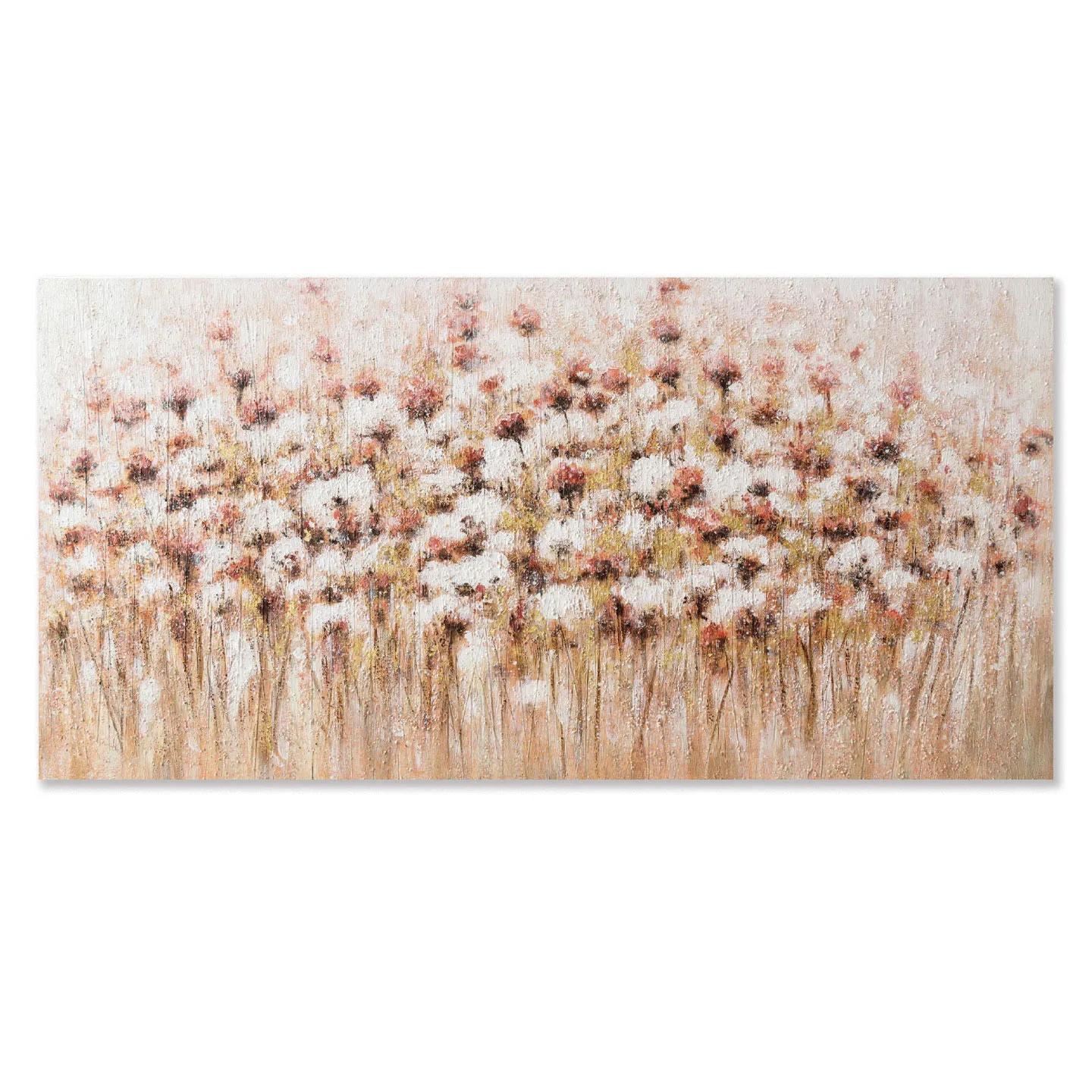 Agave  Quadro moderno floreale dipinto a mano su tela di cotone "Blumen" 140x70