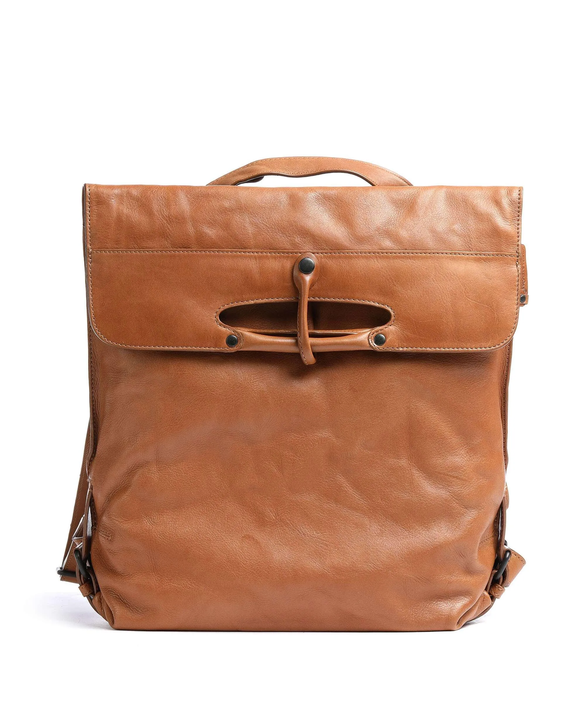  Aunts & Uncles Grandma's Luxury Club Mrs. Apple Strudel Borsa a zainetto 15″ pelle di vacchetta grana marrone  