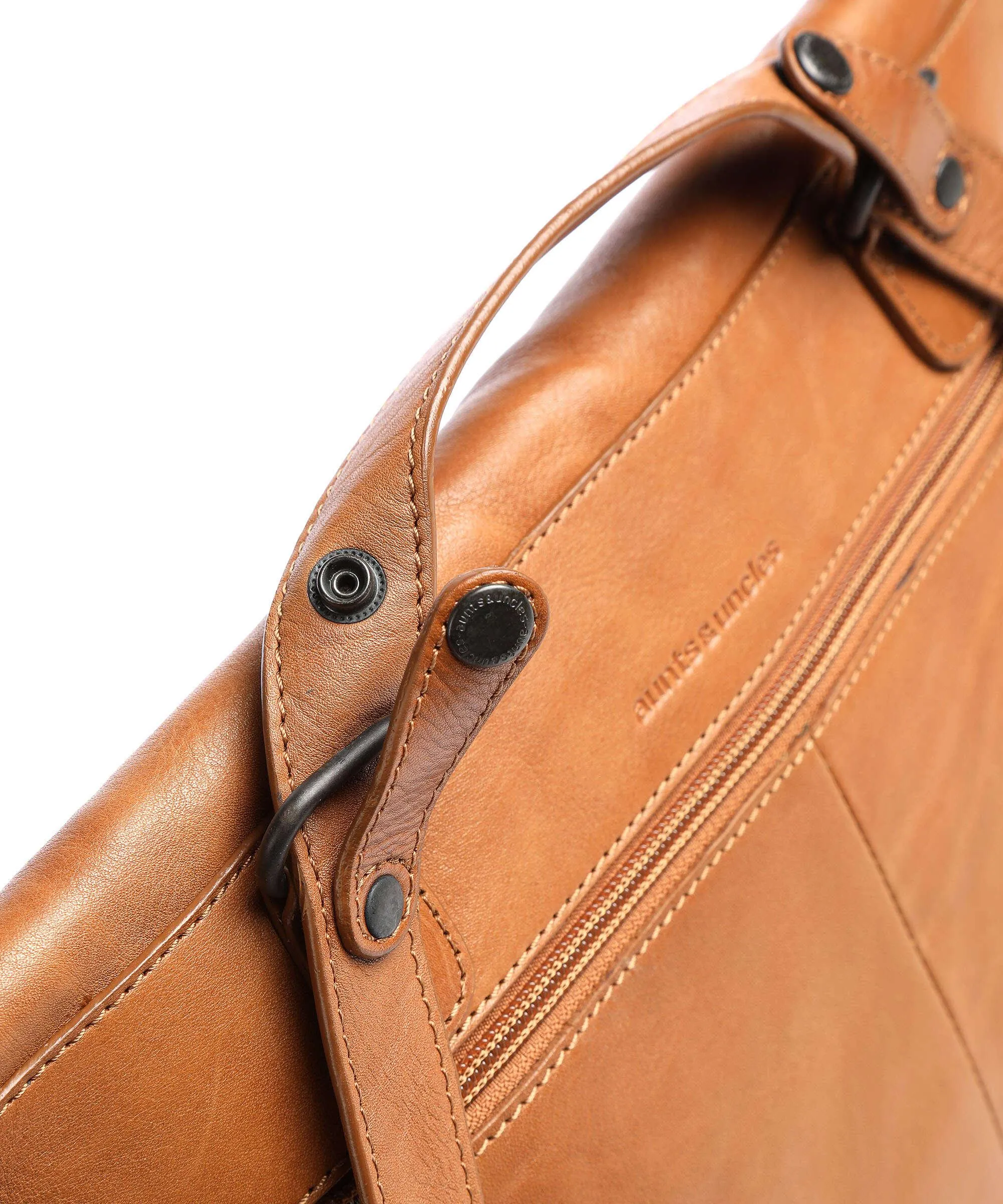  Aunts & Uncles Grandma's Luxury Club Mrs. Apple Strudel Borsa a zainetto 15″ pelle di vacchetta grana marrone  