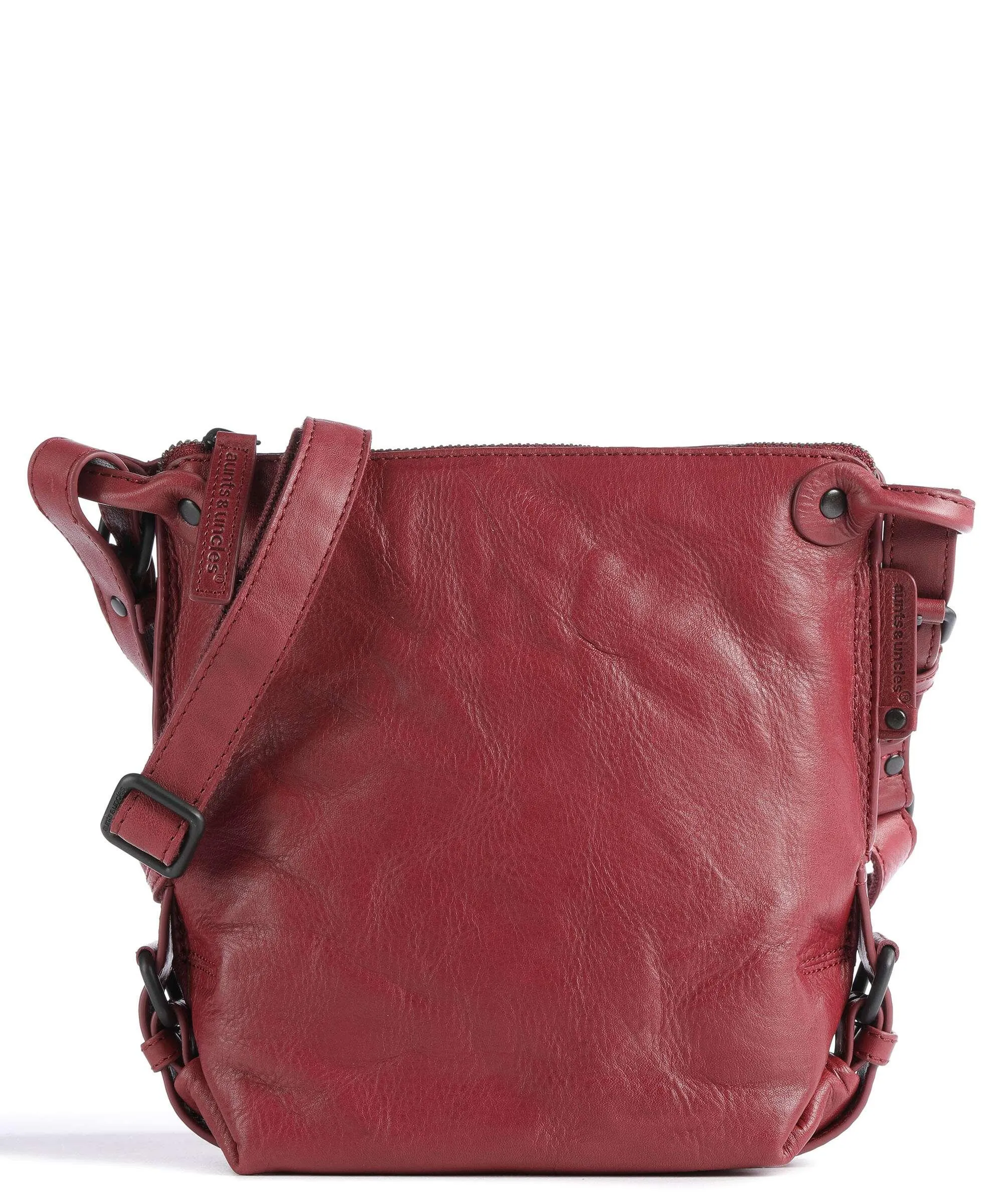  Aunts & Uncles Grandma's Luxury Club Mrs. Chocolate Cookie Borsa a tracolla pelle di vacchetta grana rosso  