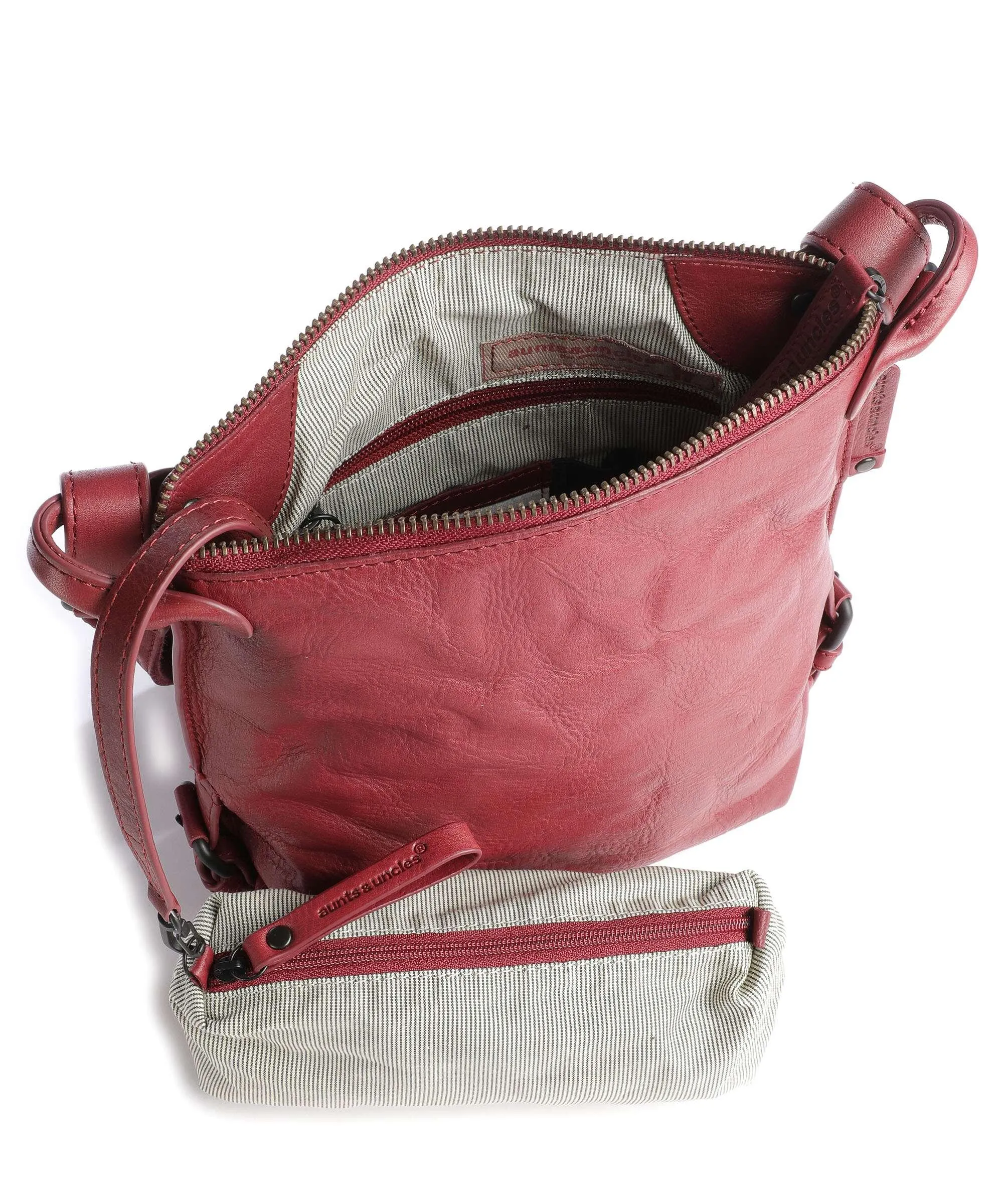  Aunts & Uncles Grandma's Luxury Club Mrs. Chocolate Cookie Borsa a tracolla pelle di vacchetta grana rosso  