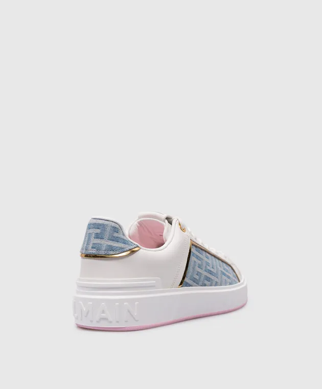 Balmain Scarpe da ginnastica combinate bianche B-Court DN1VI712LLTD