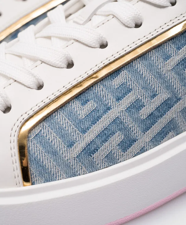 Balmain Scarpe da ginnastica combinate bianche B-Court DN1VI712LLTD