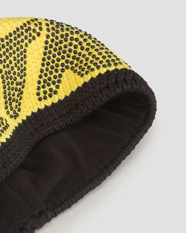 Berretto invernale giallo da donna Sportalm con pompon in pelliccia