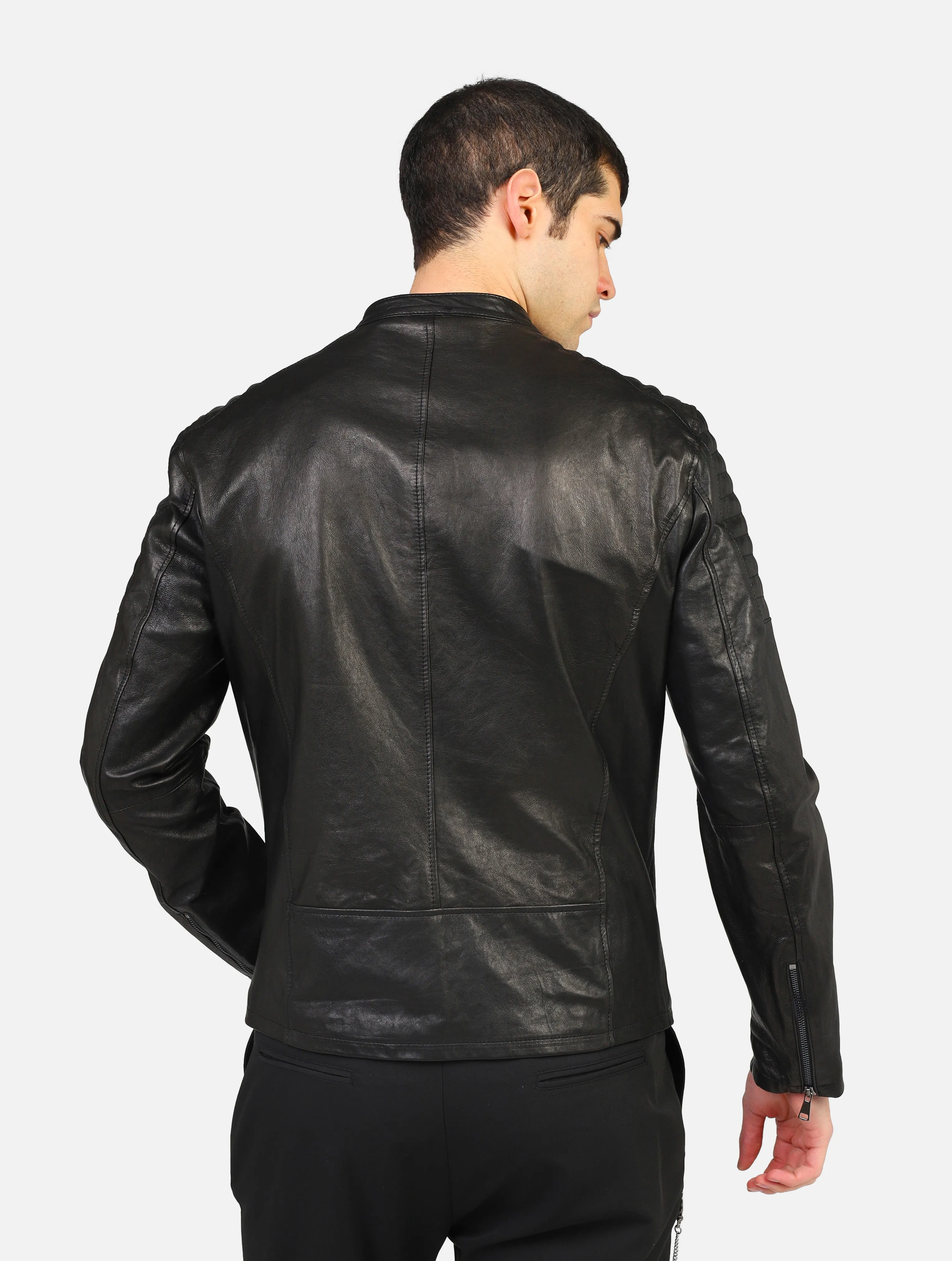 biker PRIVATE LABEL 1825 PELLE VINTAGEPELLE VINTAGE NERONERO