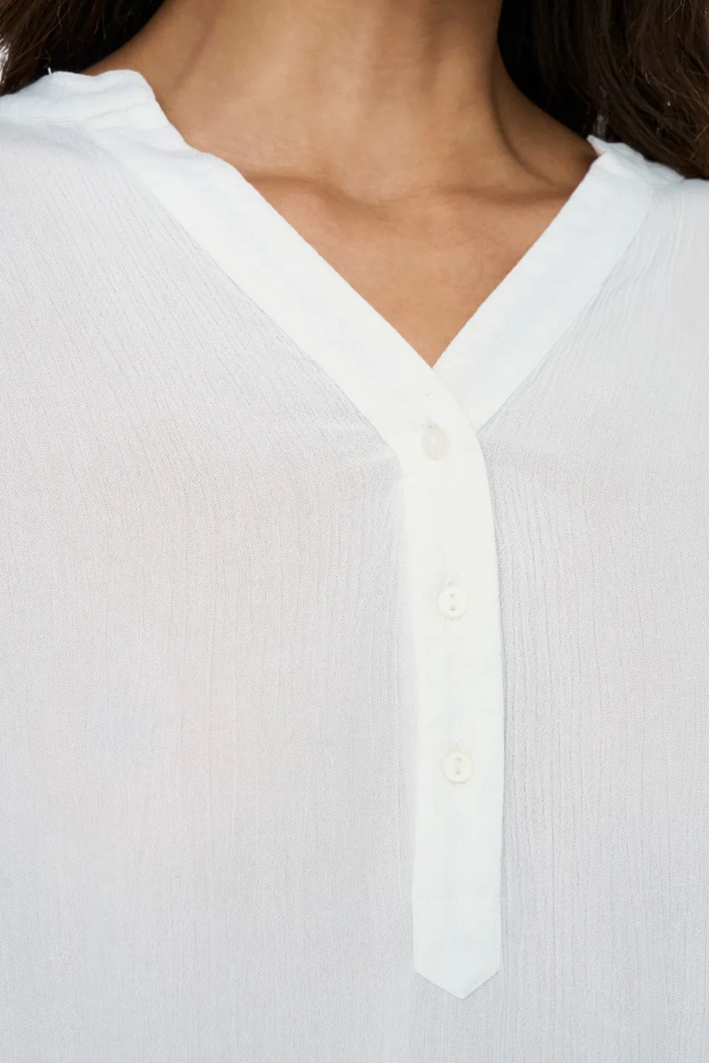 Blusa manica corta Only ONLJETTE LIFE S/L TOP WVN NOOS Bianco