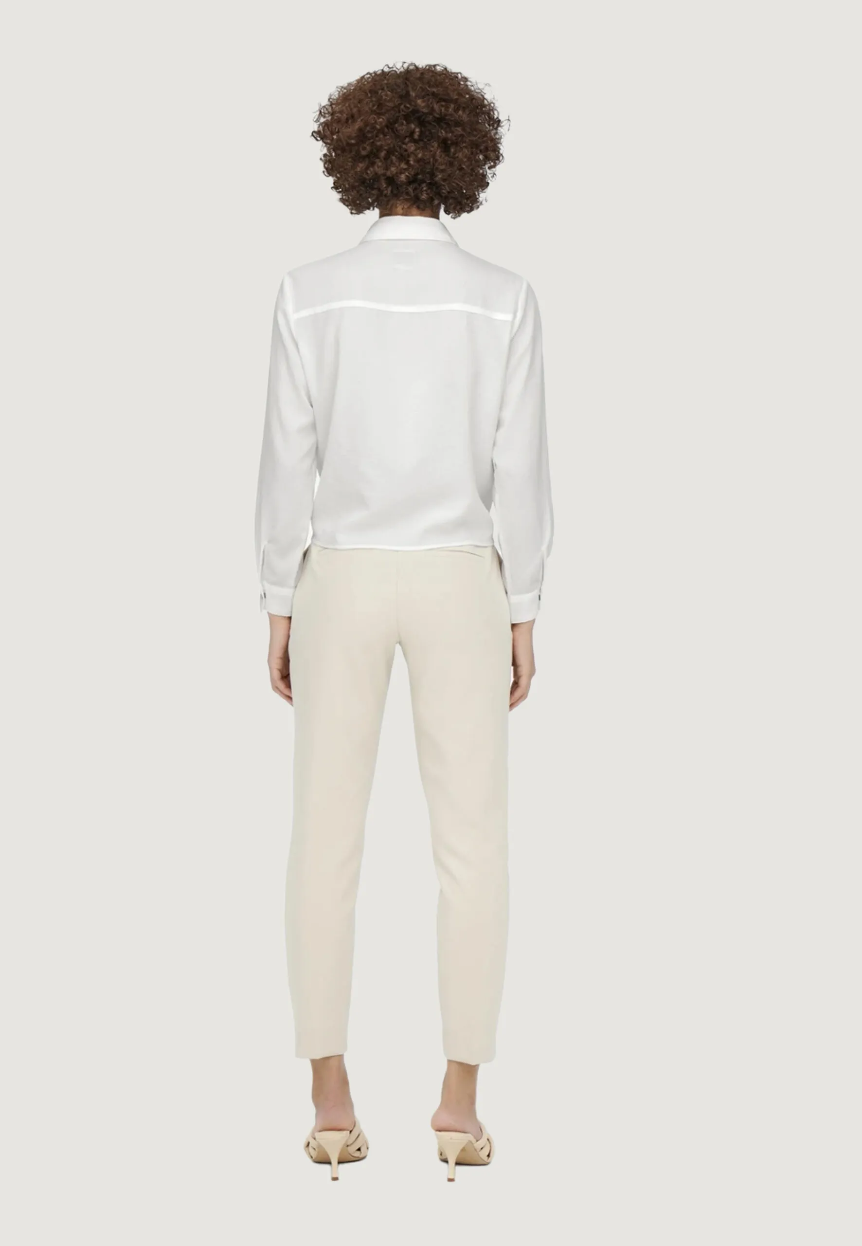 Bluse manica lunga Only onllecey ls knot shirt noos wvn Bianco