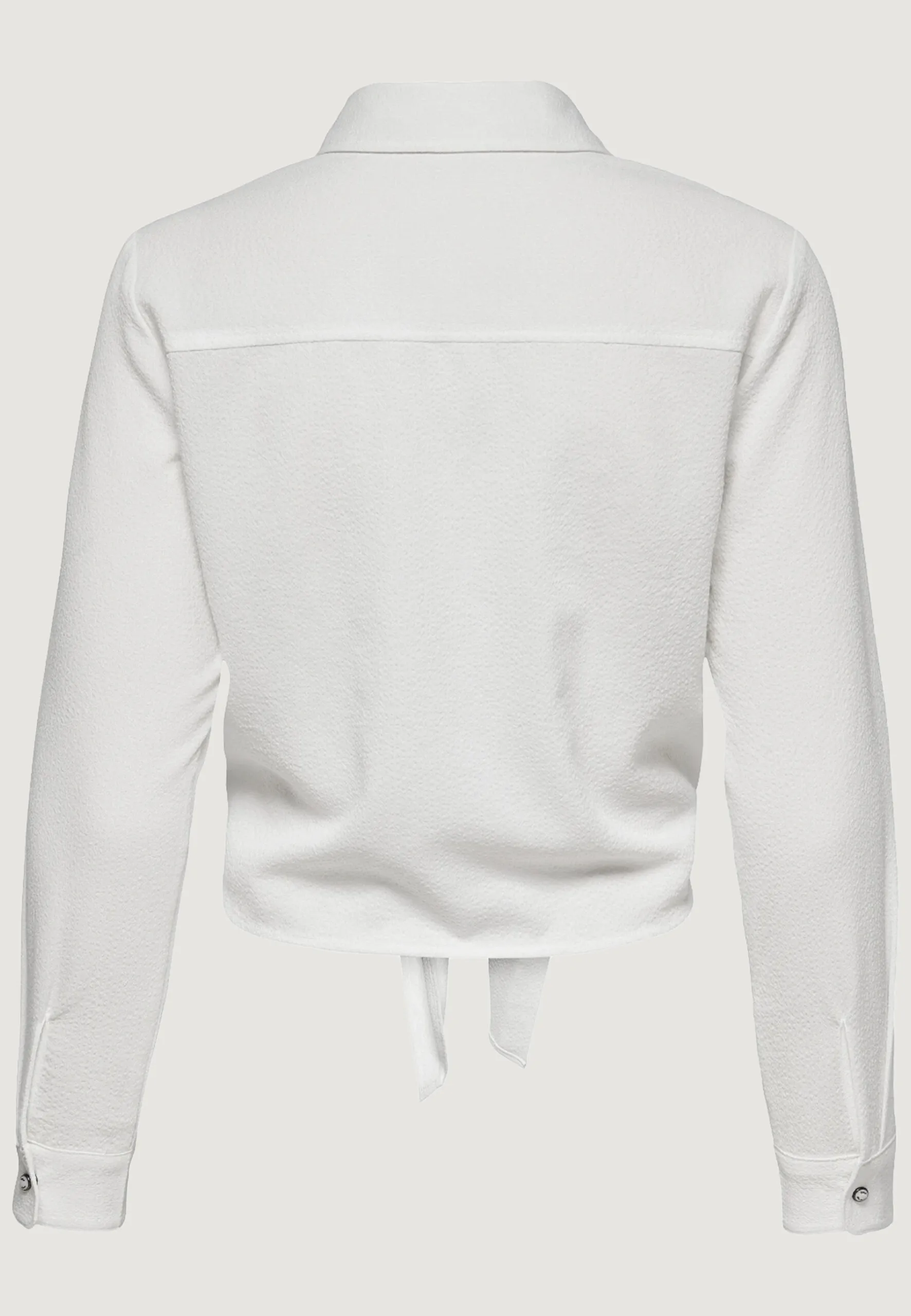 Bluse manica lunga Only onllecey ls knot shirt noos wvn Bianco