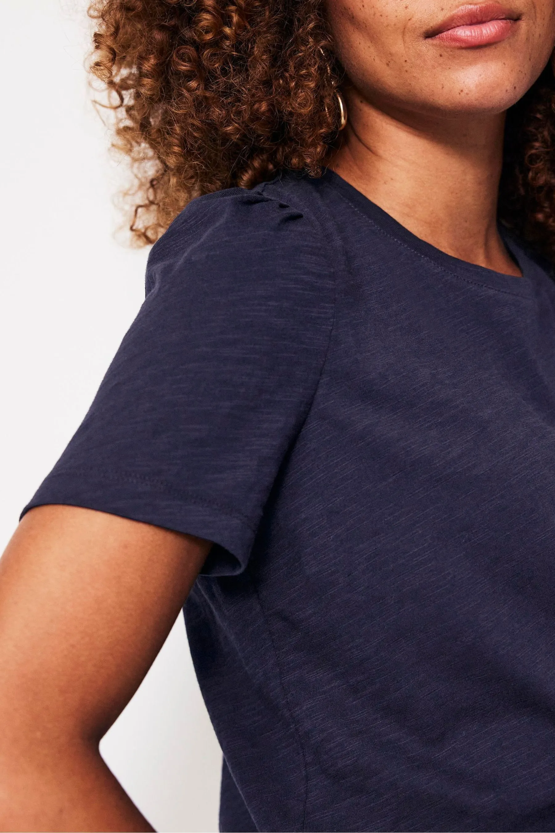 Boden 100% Cotton Puff Sleeve T-Shirt    