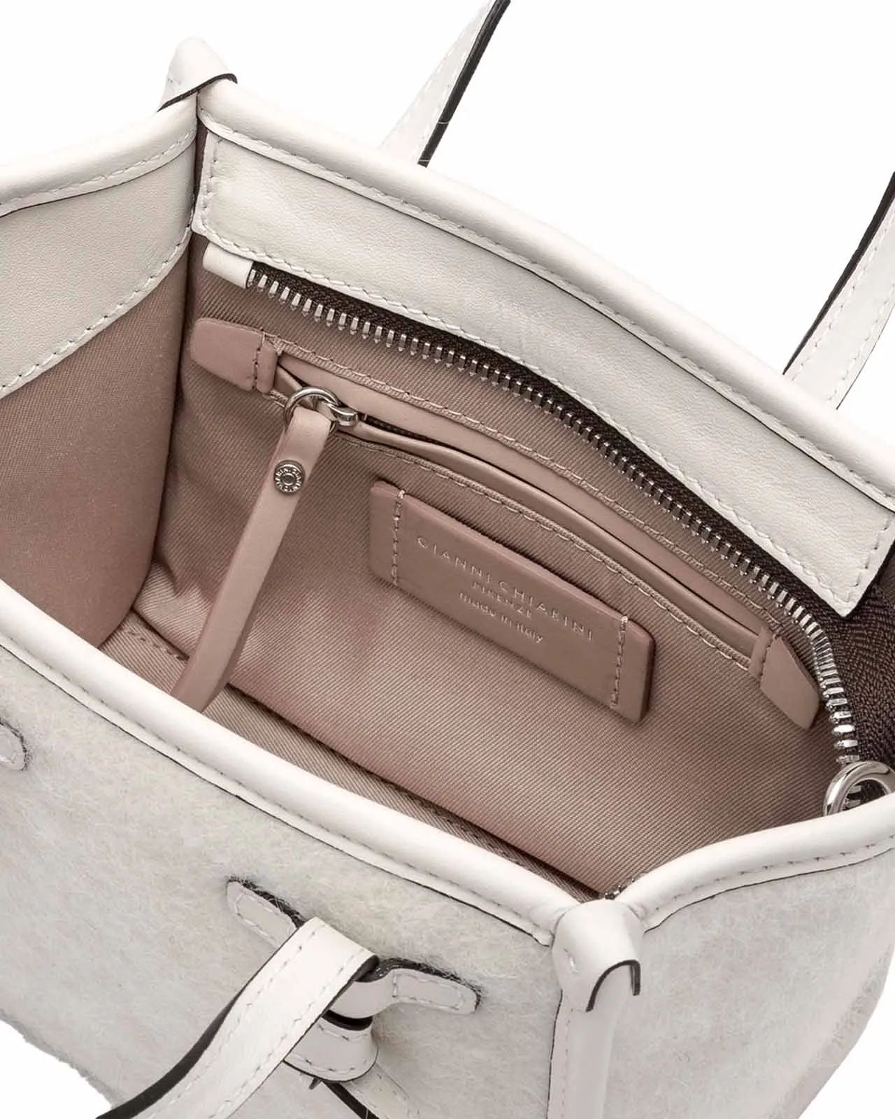 Borsa Miss Marcella furry panna