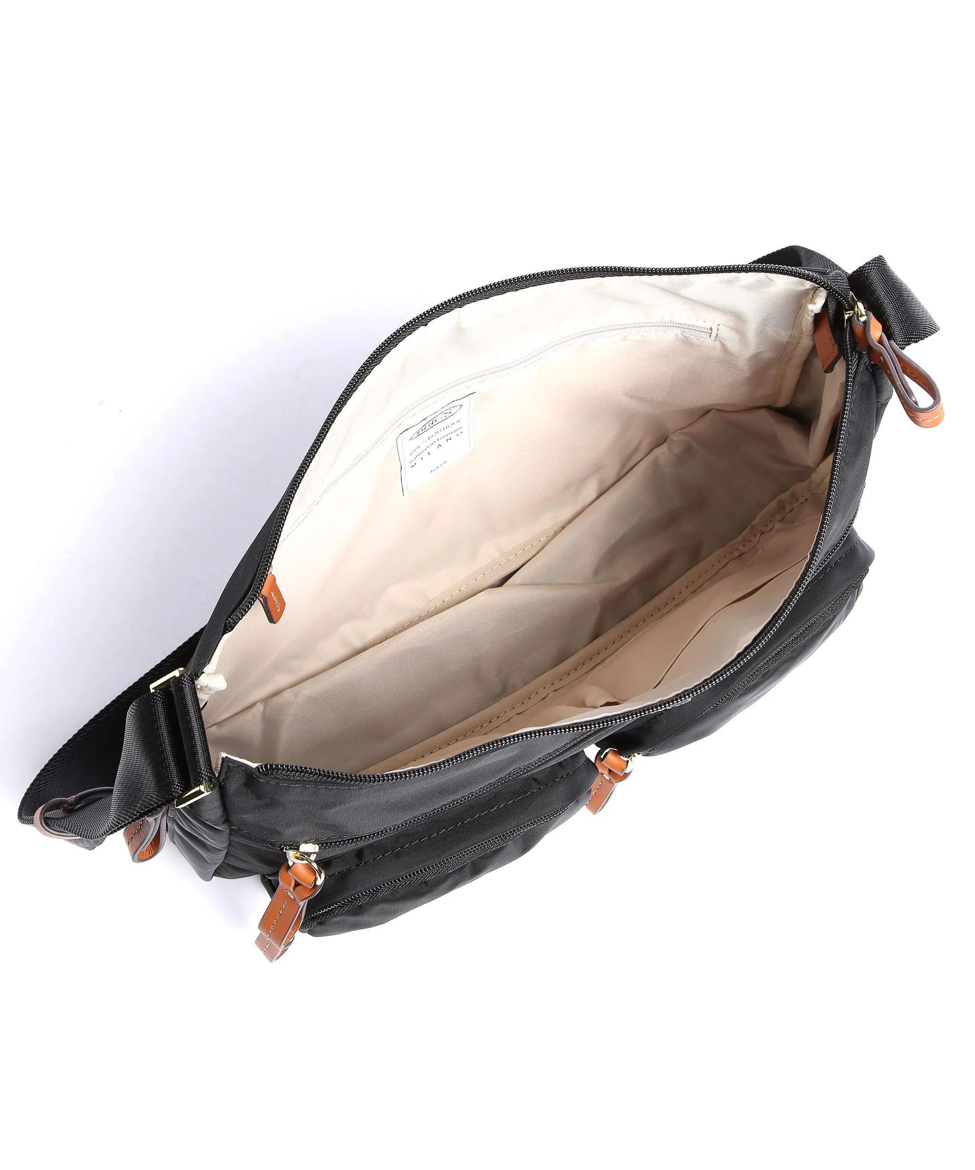  Brics X-Collection Borsa a spalla nylon riciclato nero  