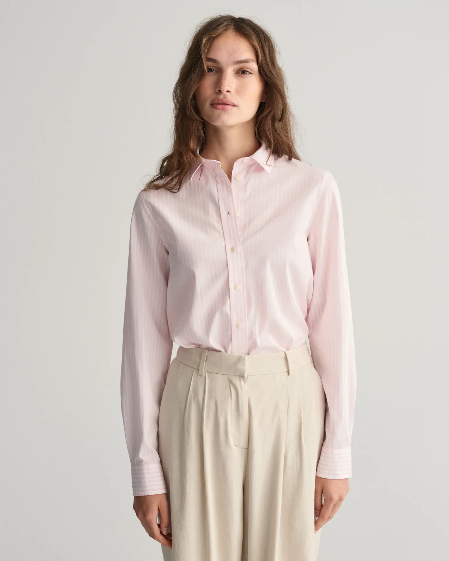Camicia classica in popeline a righe regular fit    