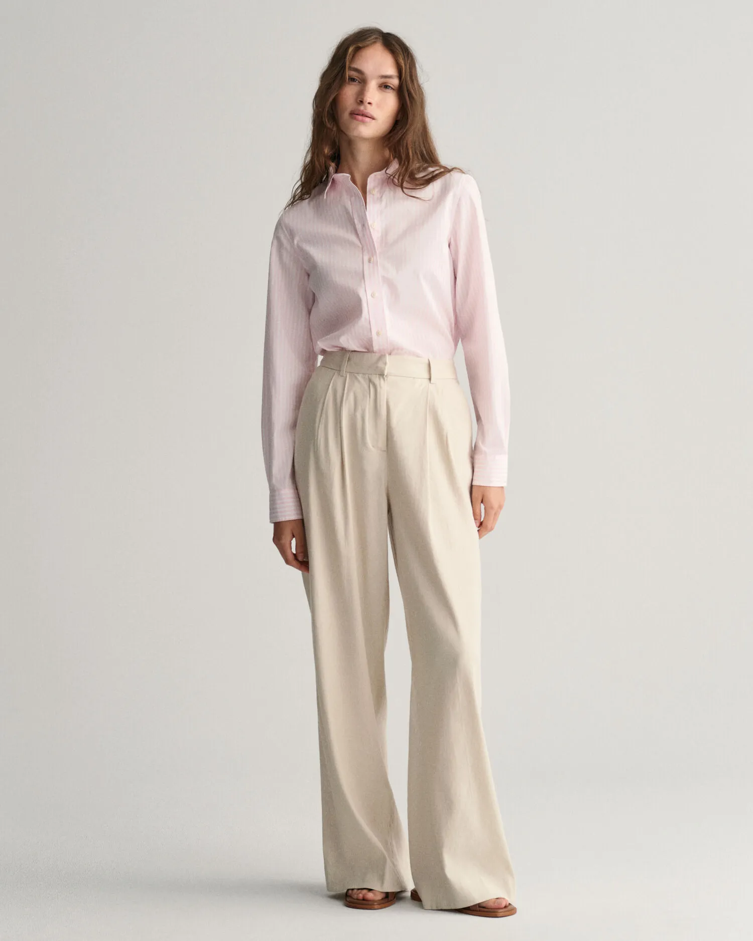 Camicia classica in popeline a righe regular fit    