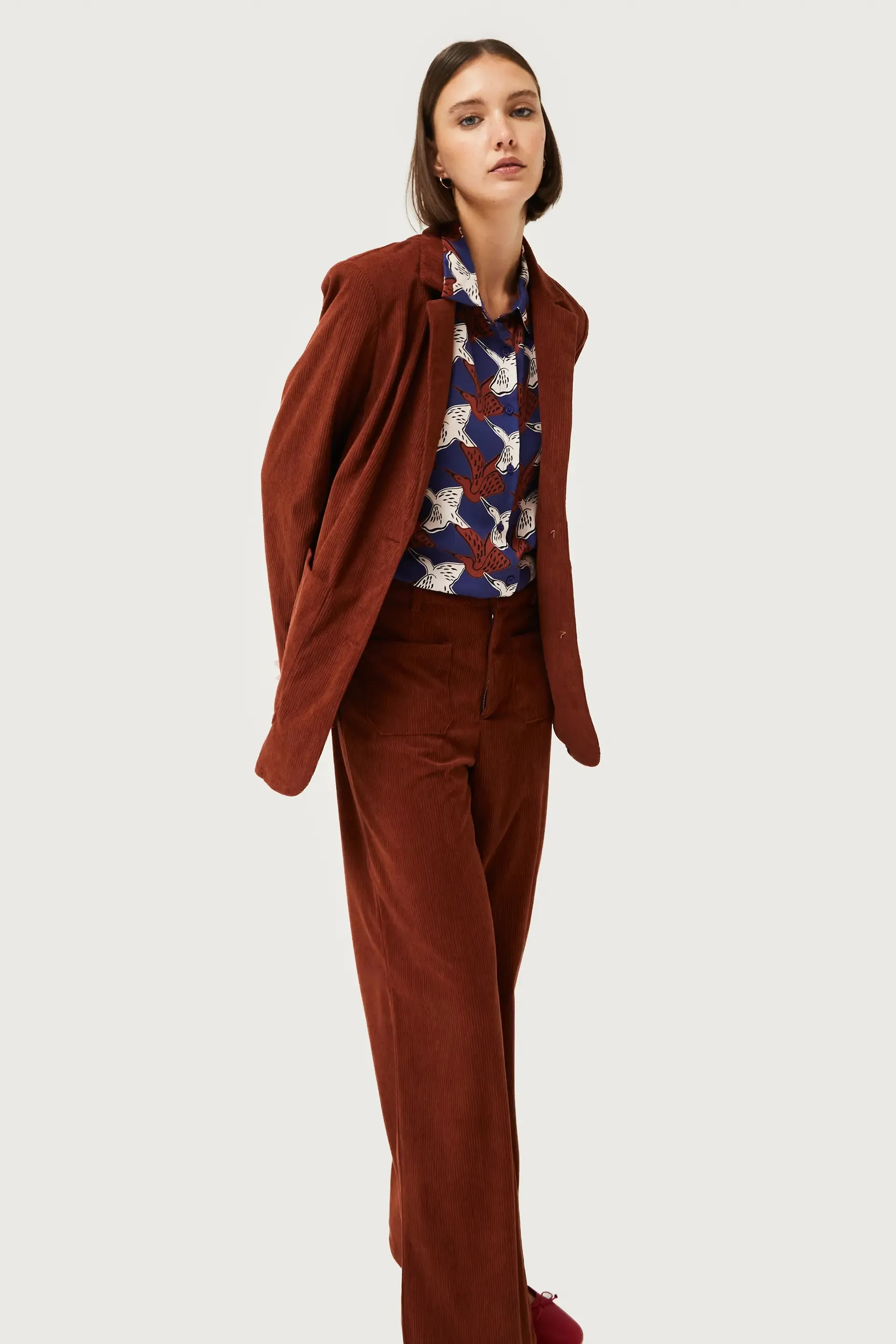 Camicia con stampa animalier Airone