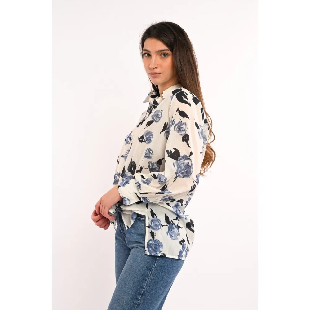Camicia donna fantasia floreale