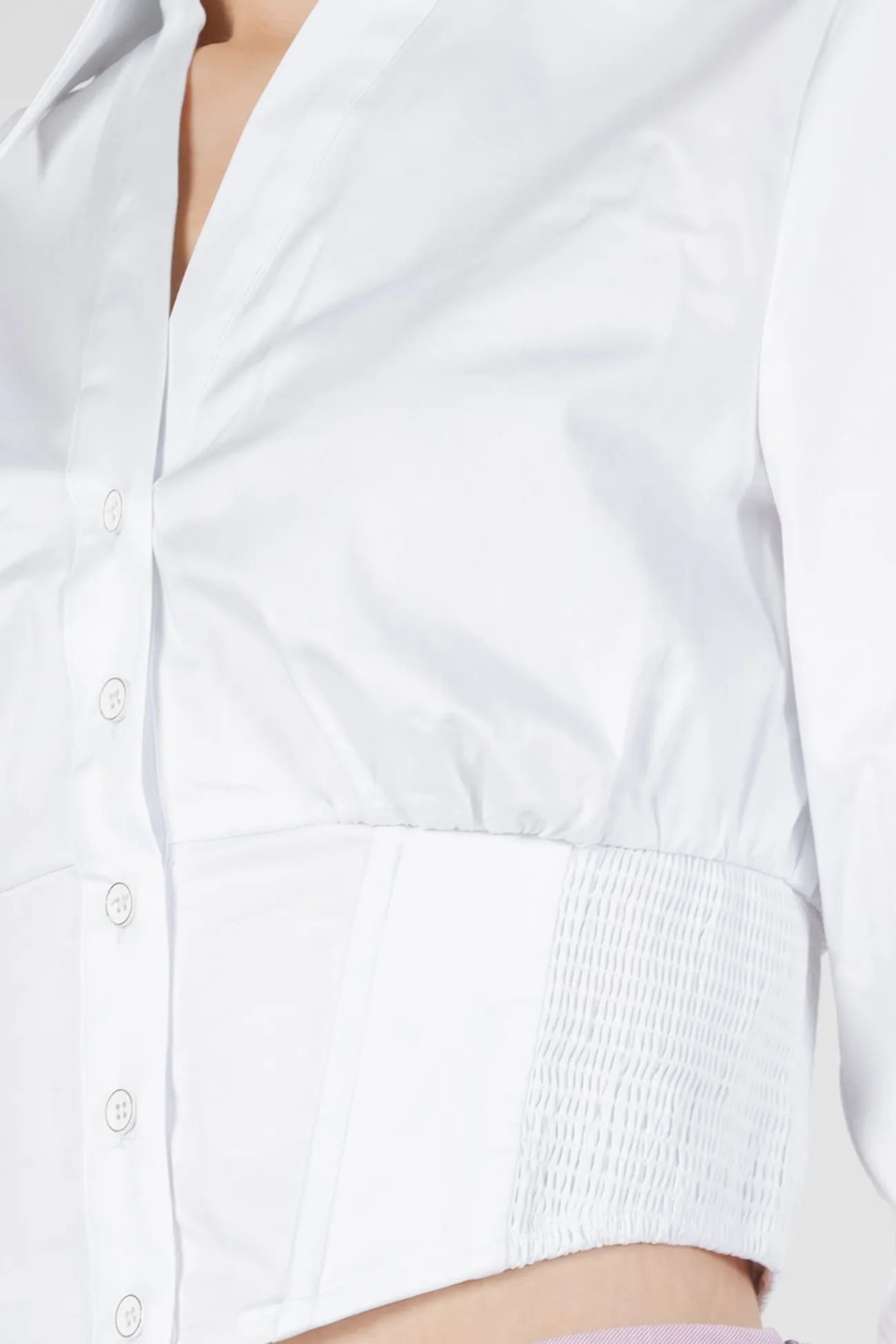 Camicia manica lunga Guess LS OLIVIA CORSET Bianco