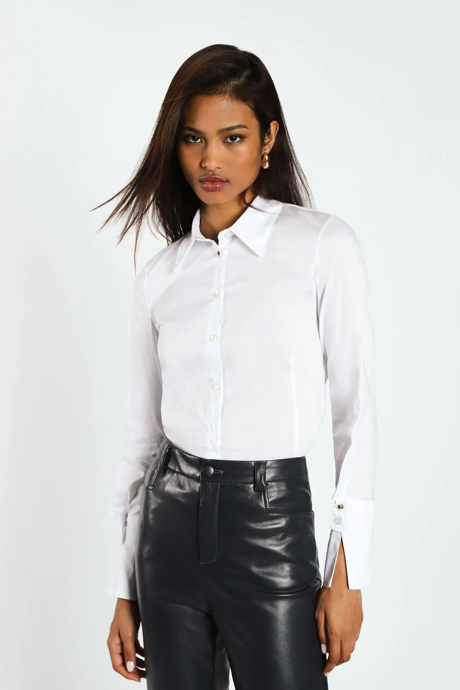 Camicia monocolour con colletto classico IMPERIAL