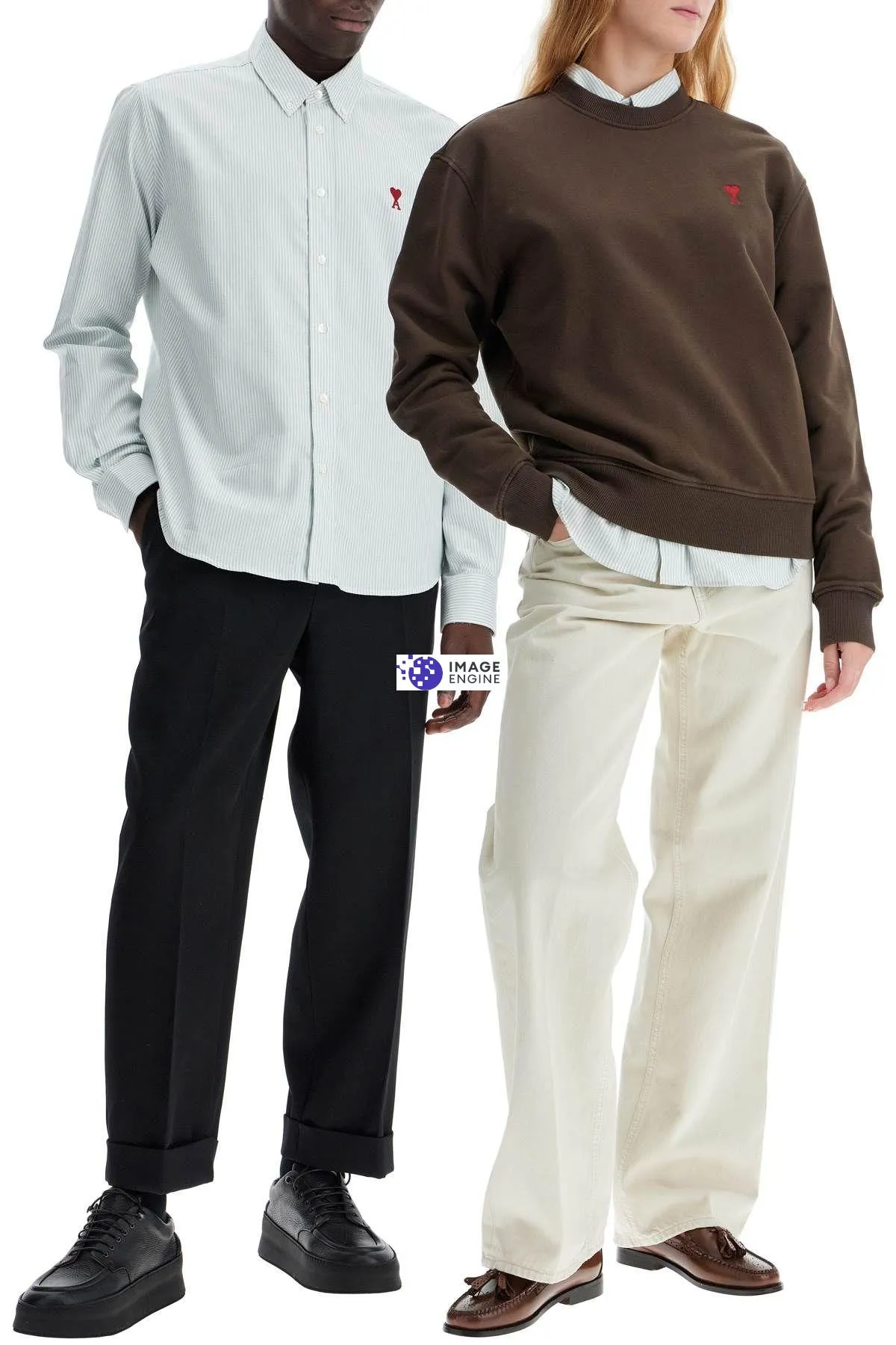 Camicia Oxford a righe Ami De Coeur
