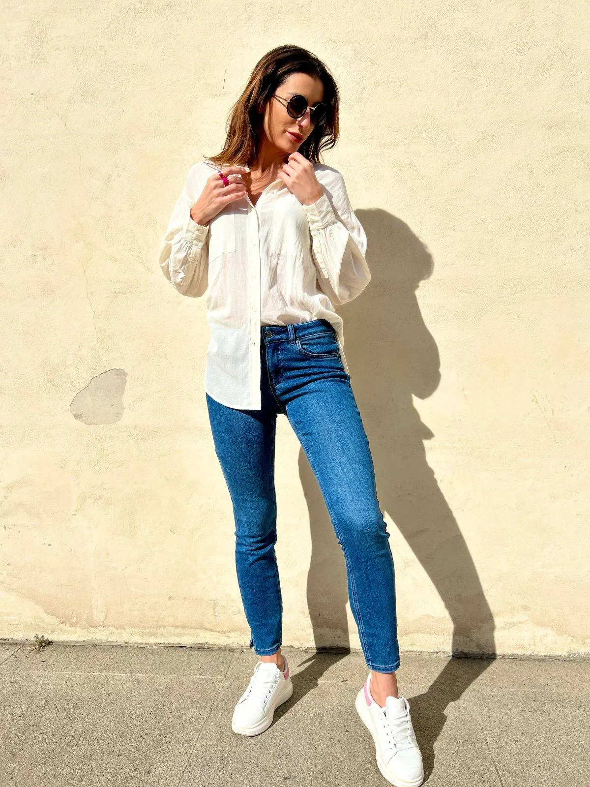Camicia sportiva in misto cotone e viscosa