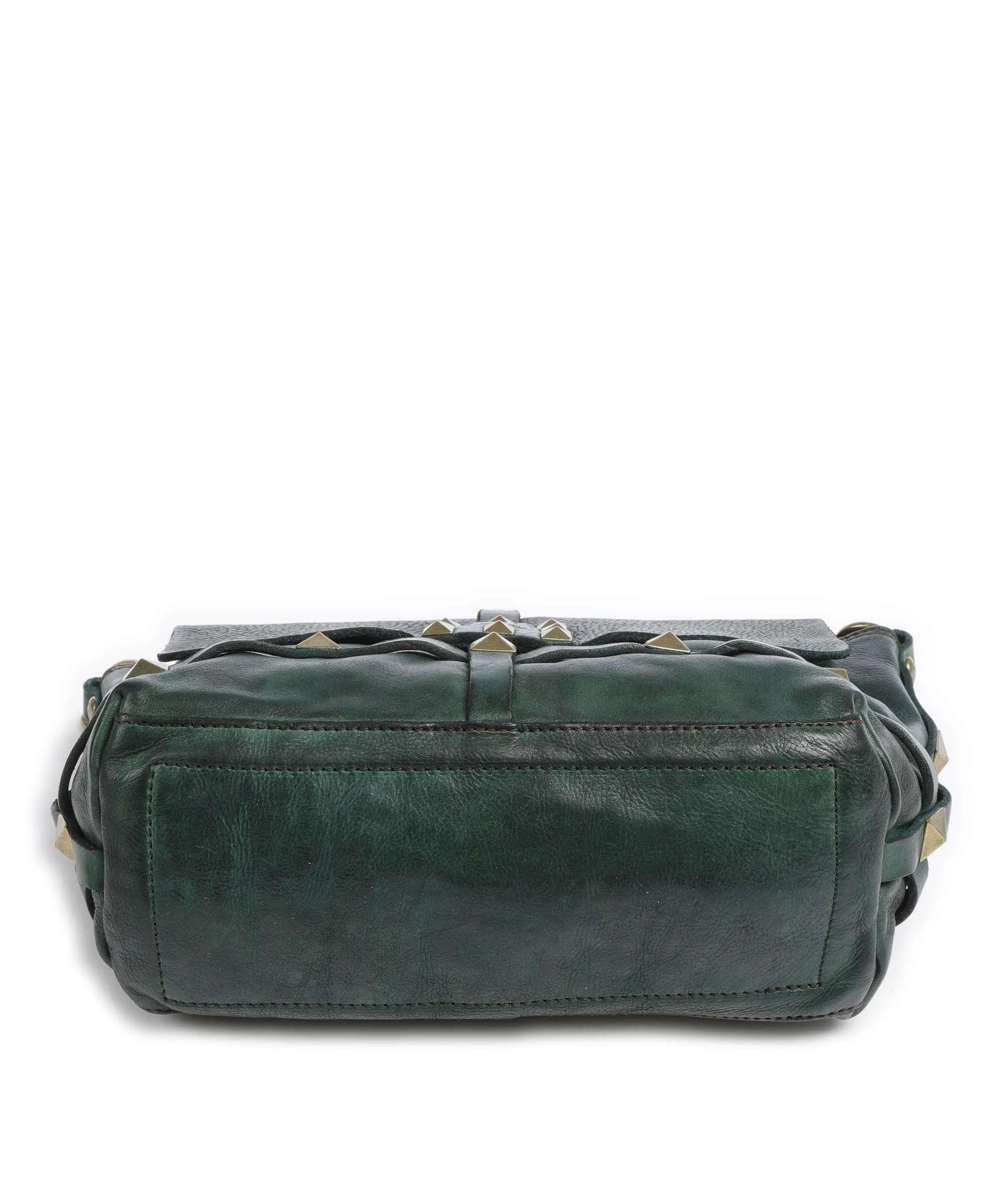  Campomaggi Prestige Borsa a spalla pelle di vacchetta grana verde scuro  