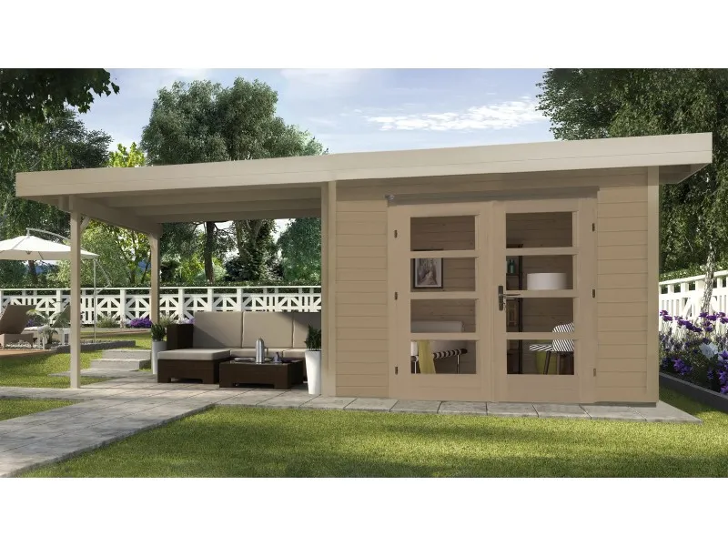 Casetta da giardino in legno Weka 126 B 1 naturale 590x241 cm