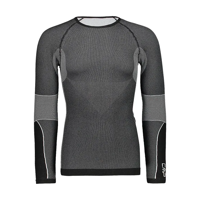 CMP Maglia Termica Base Layer Seamless CMP Nero/Grigio Intimo Termico Uomo 3Y97800
