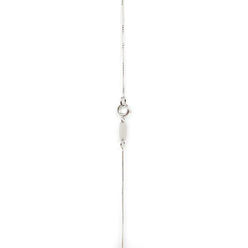 Collana punto luce in oro bianco con zircone 4,5 mm