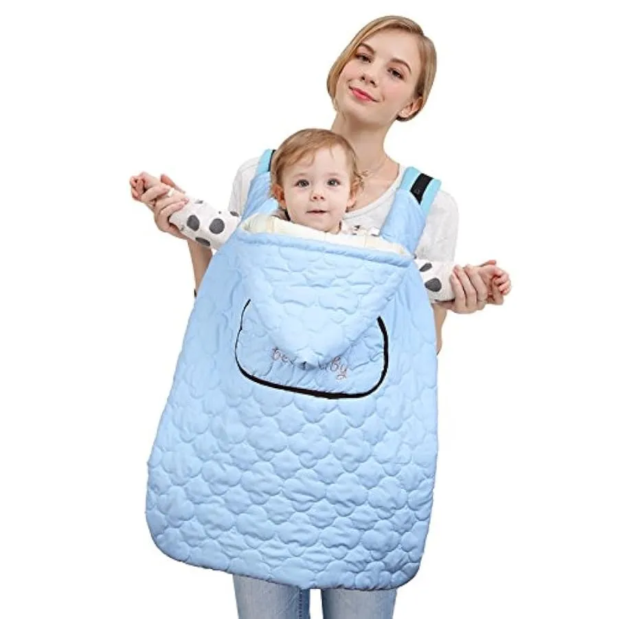 Coperta universale con cappuccio Carrier Coperta, Inverno caldo Marsupio Copertura Antivento zaino Carrier Mantello Bambino Sacc