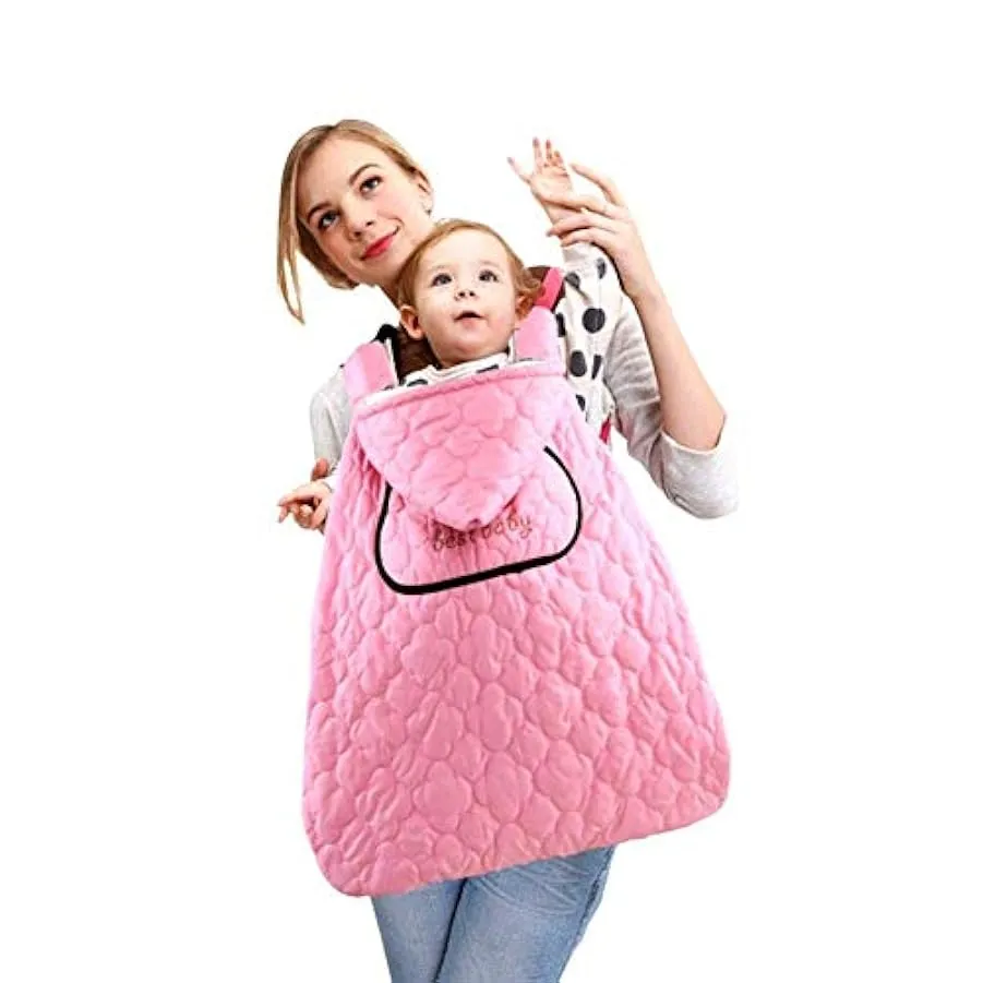 Coperta universale con cappuccio Carrier Coperta, Inverno caldo Marsupio Copertura Antivento zaino Carrier Mantello Bambino Sacc