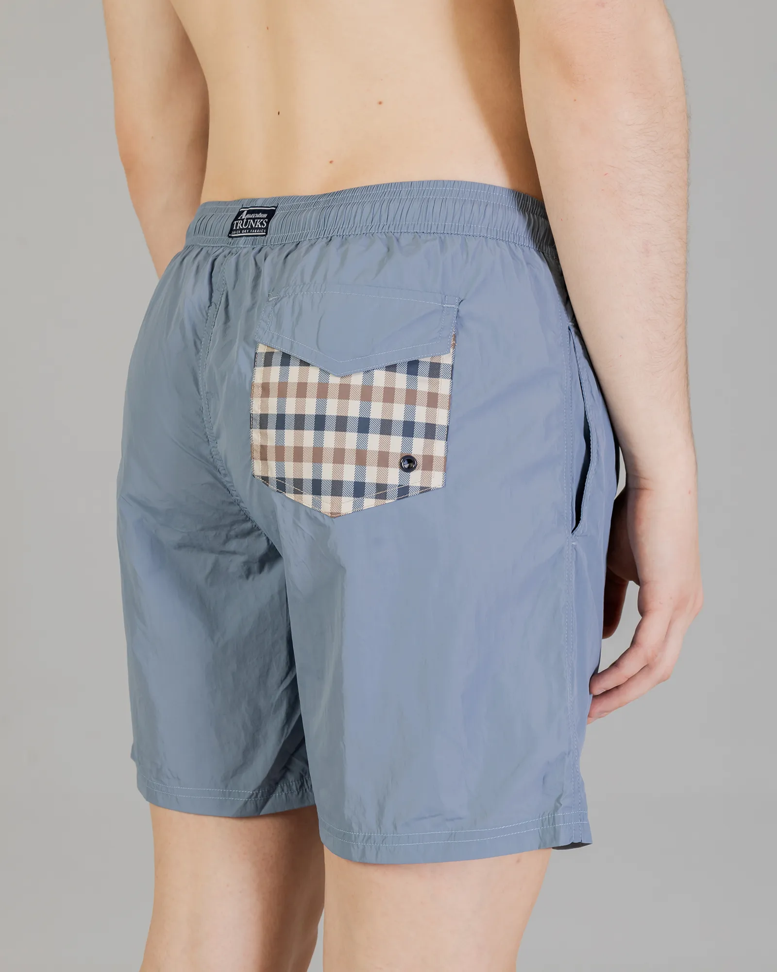 Costume da bagno Aquascutum BEACH CHECK POCKET Grigio