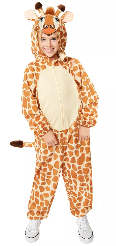Costume da bambina con tuta da giraffa