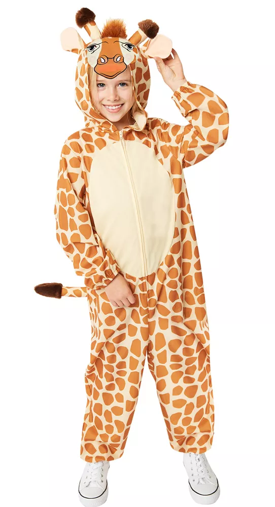 Costume da bambina con tuta da giraffa