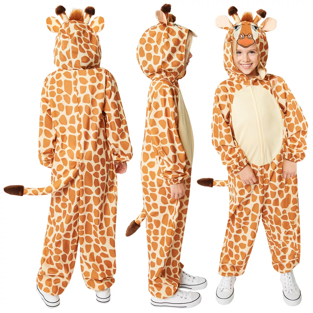Costume da bambina con tuta da giraffa