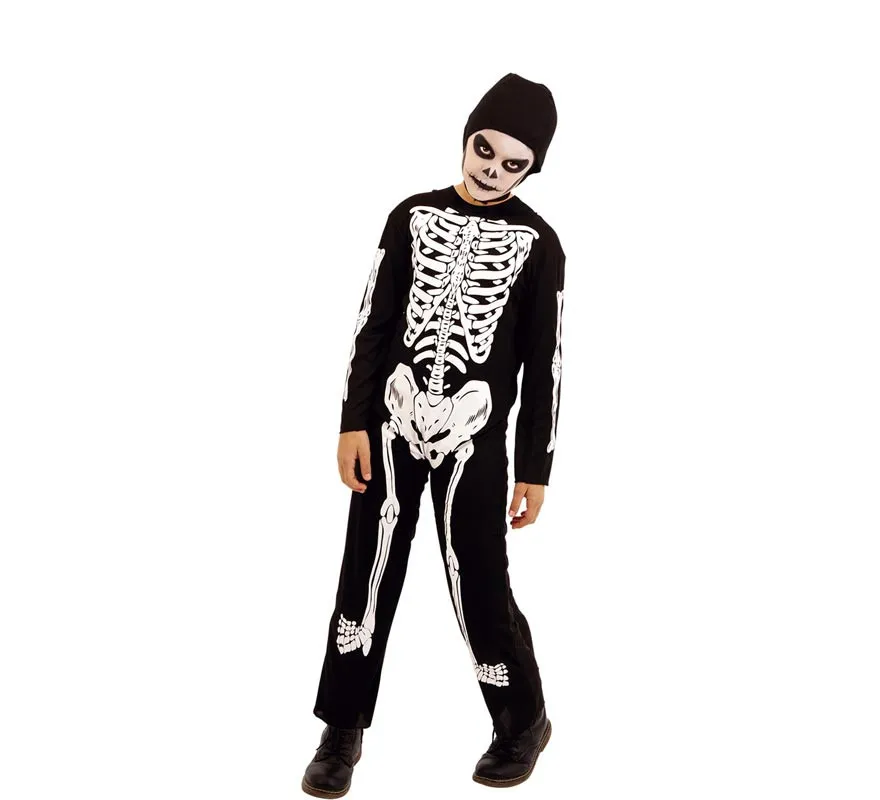 Costume da scheletro con cappello per bambino