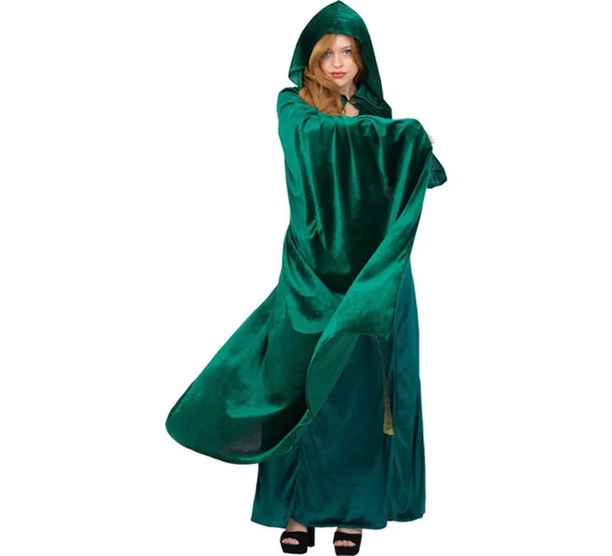 Costume o mantello deluxe verde smeraldo per adulti