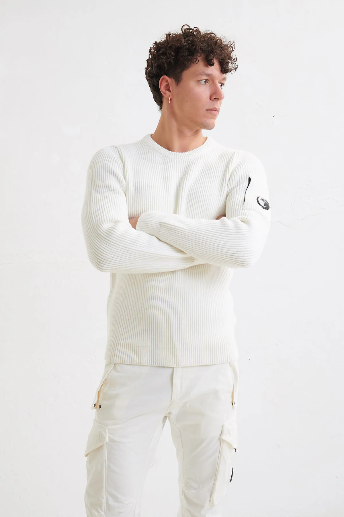 C.P. COMPANY Maglia girocollo a costa inglese
