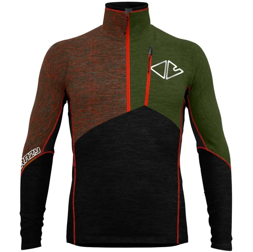 Crazy Idea Pull Flame Man maglia termica a maniche lunghe uomo