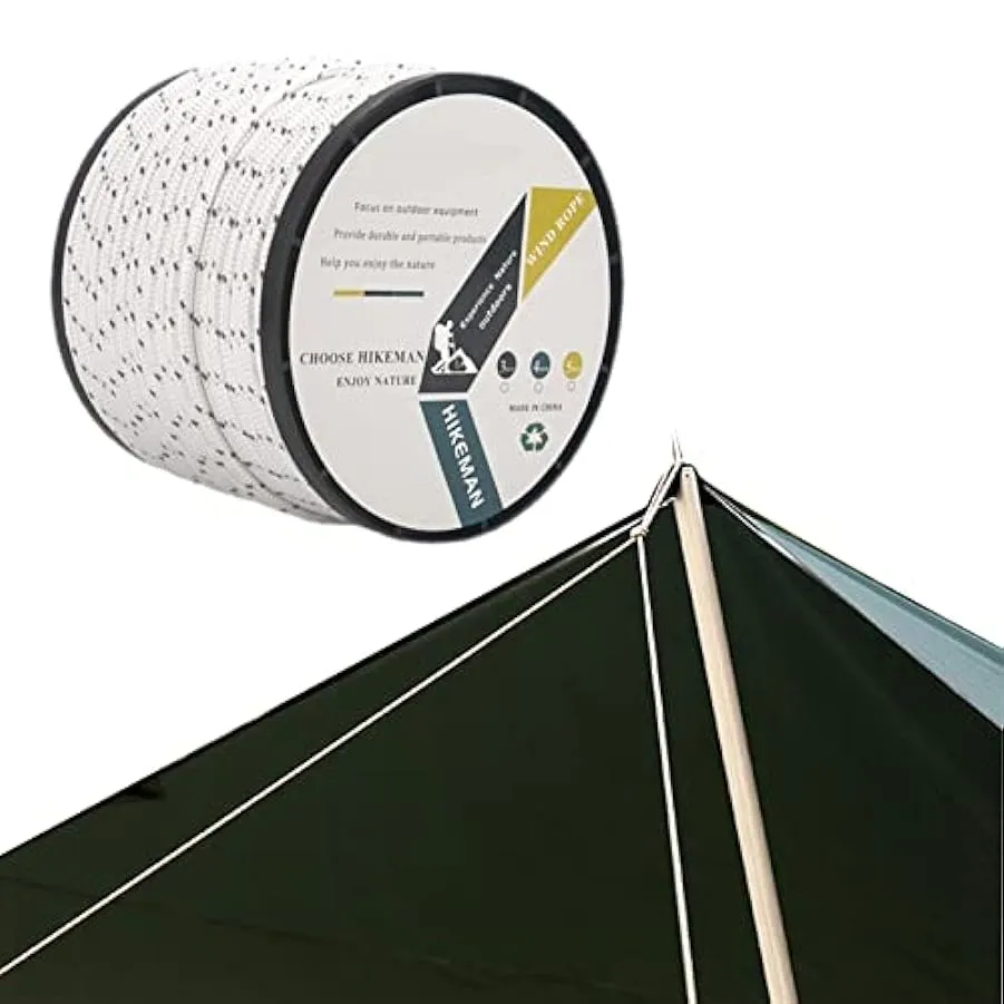 cypreason Corda per tenda da esterni, in nylon, antivento, 50 , cavo riflettente, multiuso, per viaggi su strada, viaggi, picnic