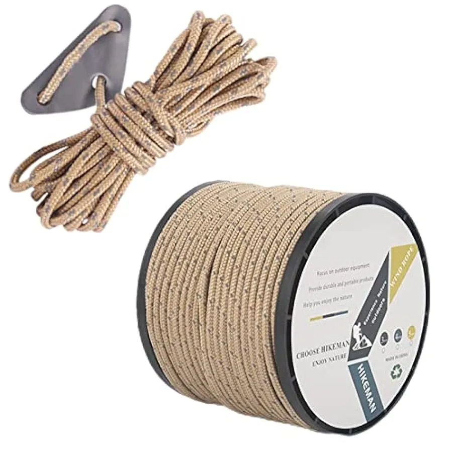 cypreason Corda per tenda da esterni, in nylon, antivento, 50 , cavo riflettente, multiuso, per viaggi su strada, viaggi, picnic