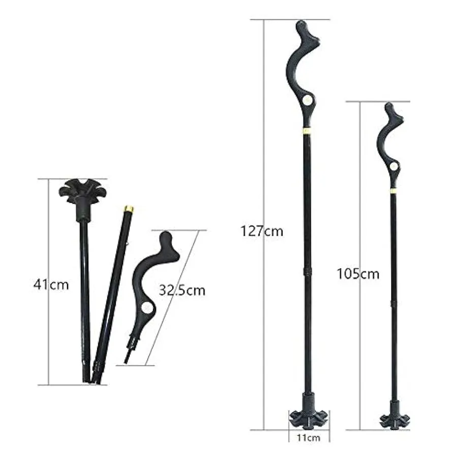 DANTB Nordic Walking Trekking polacchi, Leggeri Unisex registrabili Pieghevoli Bastoncini Trekking, Bastoncini/Bastoncini per Es