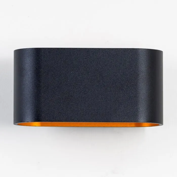 Dapp Applique Oro, Nero, 1-Luce