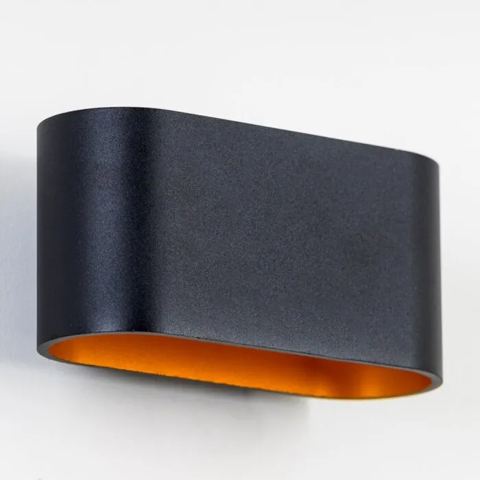Dapp Applique Oro, Nero, 1-Luce