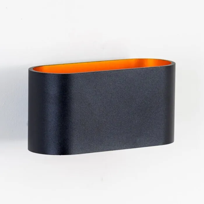 Dapp Applique Oro, Nero, 1-Luce