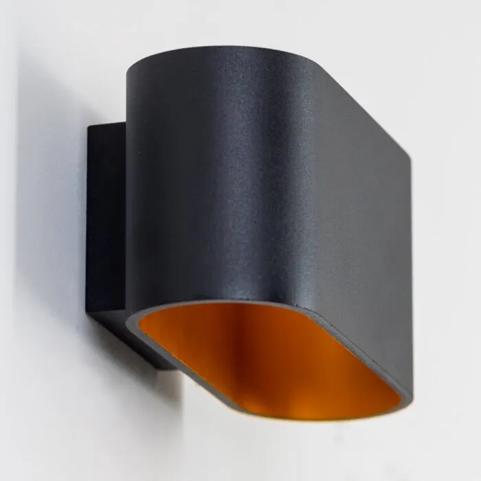 Dapp Applique Oro, Nero, 1-Luce