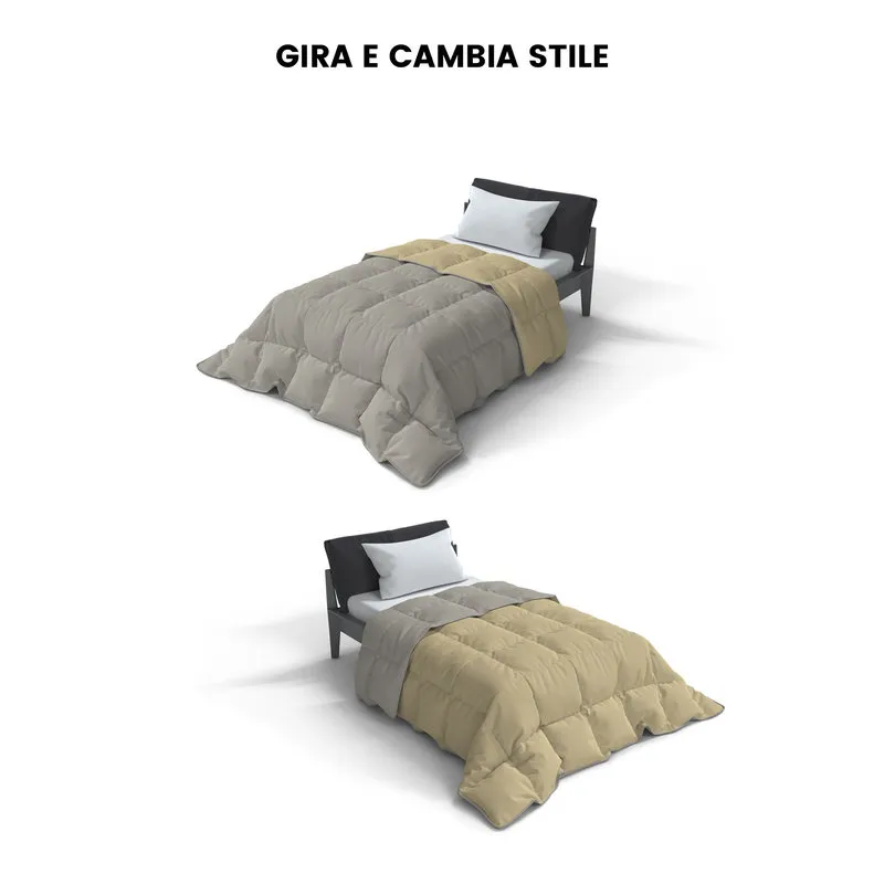 DATEX Trapunta invernale linea Elegant, panna/grigio chiaro